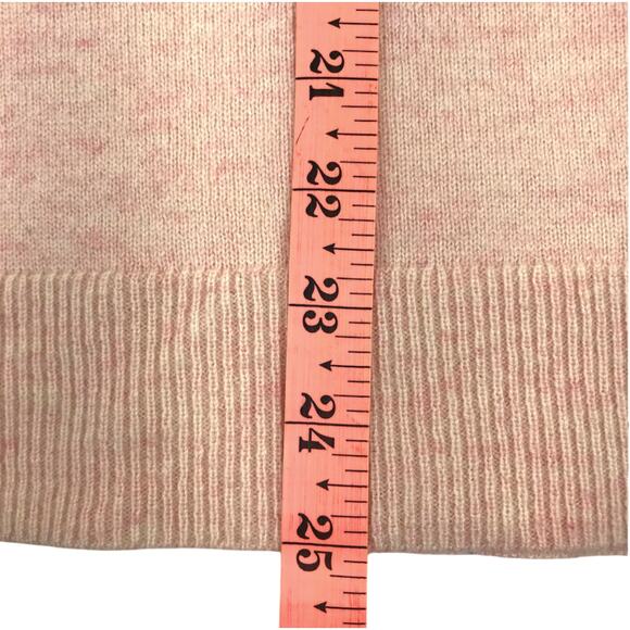 J.CREW 100% Cashmere V-Neck Sweater Women L Peach Lightweight Old Money Office - Picture 10 of 11